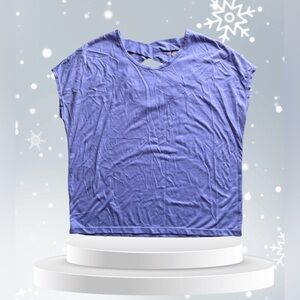 Gaiam Crossed Strap‎ Tank Top blue/ gray Size M made in China cotton lightweight